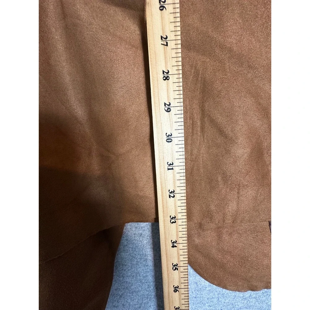 KS Signature Blazer Mens 62 Big Camel Brown Faux Suede Sport Coat